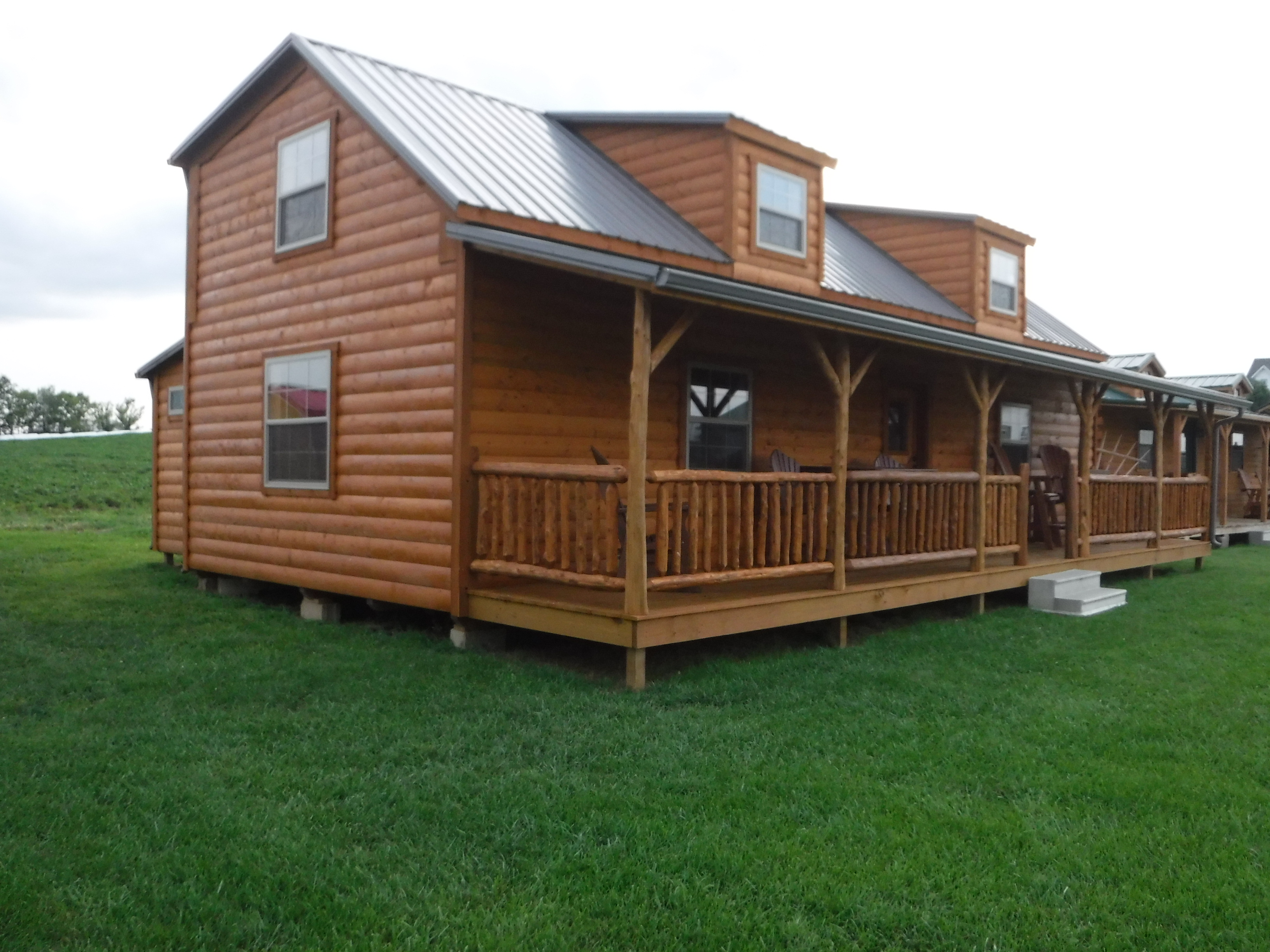 two story rustic cabin