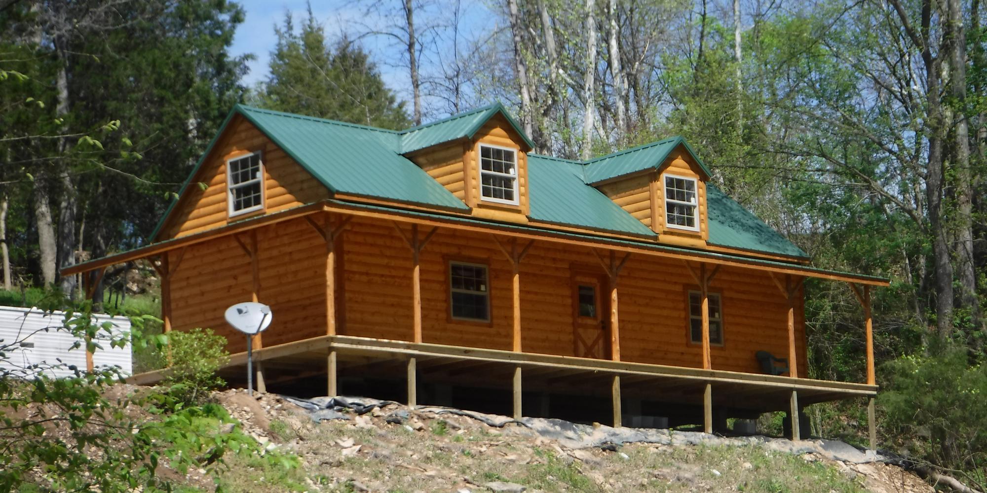 rustic cabin in the woods