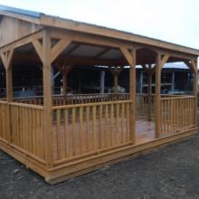 rustic rectangle gazebo