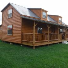 two story rustic cabin