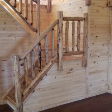 Rustic Wood Stairs Inside