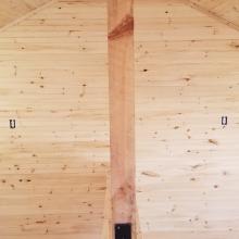 Inside Cabin Post and Beam